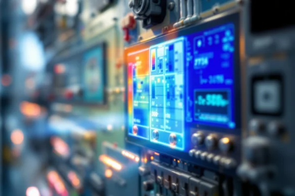 Thermal imaging scan of same electrical panel revealing hidden hotspots not visible to naked eye